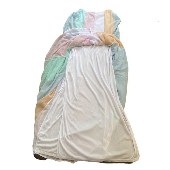 Lulus Days to Remember Pastel Stripe Maxi Dress-S-Fairycore Coastal Event NWT - Picture 5 of 10